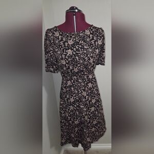 Disturbia Black and tan mushroom print Dress
